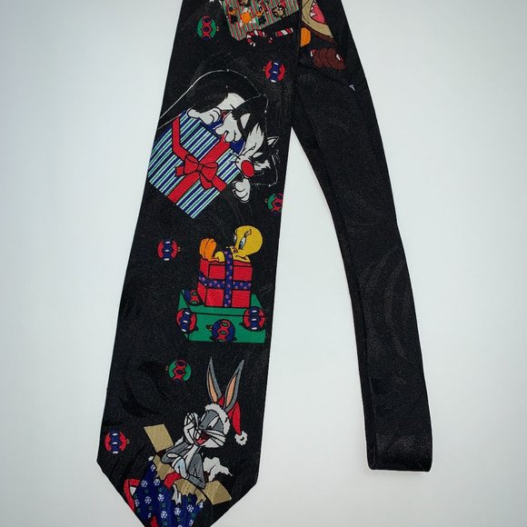 Looney Tunes Bugs Bunny Holiday Christmas Tie - Picture 1 of 5